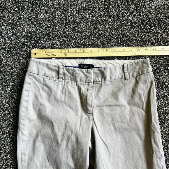 Talbots Tan Chinos Flat Front Cotton Blend - Picture 2 of 6